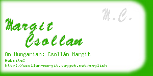 margit csollan business card
