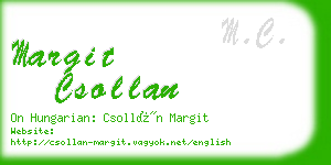 margit csollan business card